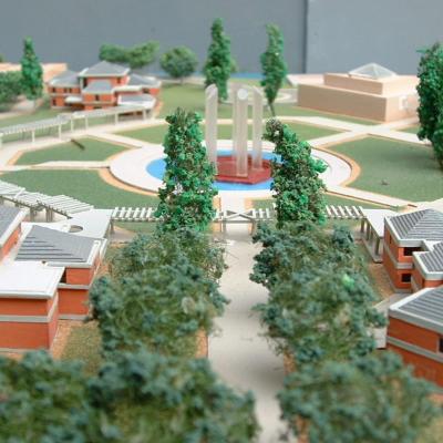 Site Model showing panchvati surrounded by five trees Site Model showing panchvati surrounded by five trees