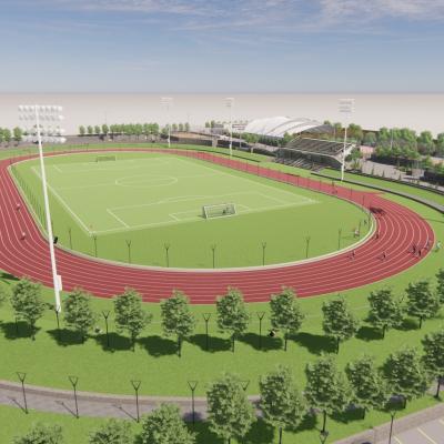 View  showing the track and field
